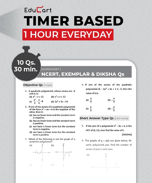 Educart CBSE Class 10 Maths Basic One Shot Question Bank 2026–27 | Chapter-wise NCERT Practice, PYQs & Competency-Based Qs | Latest CBSE Syllabus & Board Pattern For 2027 Exam