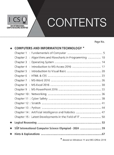 MTG International Computer Science Olympiad (ICSO) Workbook Class 9 - Chapterwise Quick Recap, MCQs & Previous Year Paper - SOF ICSO Olympiad Books For 2025-26 Exam