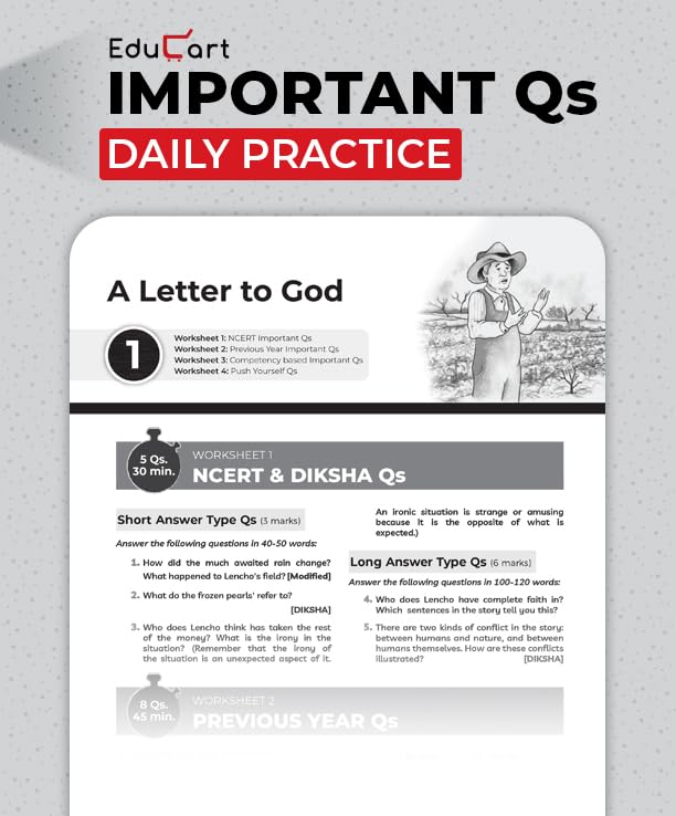 Educart CBSE Class 10 English Language & Litreature One Shot Question Bank 2026–27 | Chapter-wise NCERT Practice, PYQs & Competency-Based Qs | Latest CBSE Syllabus & Board Pattern | For 2027 Exam
