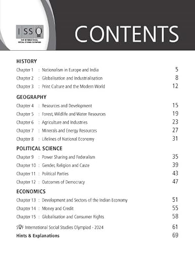 MTG International Social Studies Olympiad (ISSO) Workbook Class 10 - Chapterwise MCQs & Previous Year Paper - SOF ISSO Olympiad Books For 2025-2026 Exam