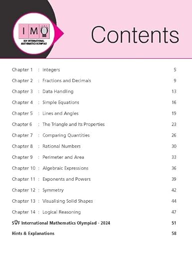 MTG International Mathematics Olympiad (IMO) Workbook Class 7 - Chapterwise Previous Year Solved Paper & Achievers Section - SOF Olympiad Books For 2025-26 Exam