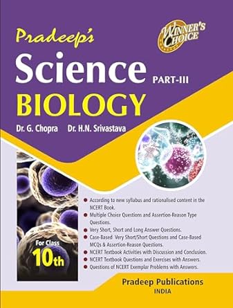 Pradeep's Science Part -3  Biology for CBSE Class 10 - Examination 2024-2025 | Pradeep