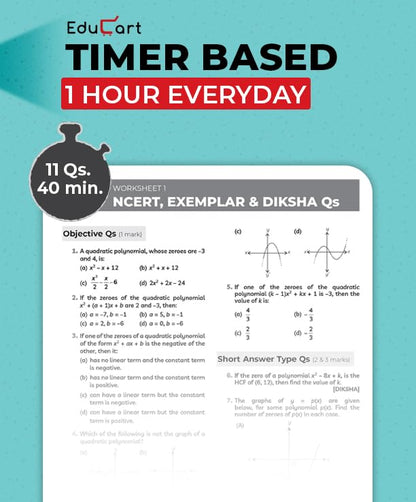 Educart One-shot Mathematics Standard CBSE Class 10 Question Bank 2025-26 on new Syllabus 2026 (Strictly for Boards Exam)