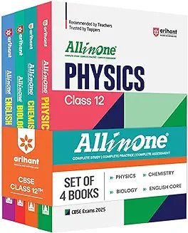 ARIHANT ALL IN ONE COMBO - PHYSICS, CHEMISTRY, BIOLOGY, ENGLISH CORE FOR CLASS 12 (SET OF 4 BOOKS)