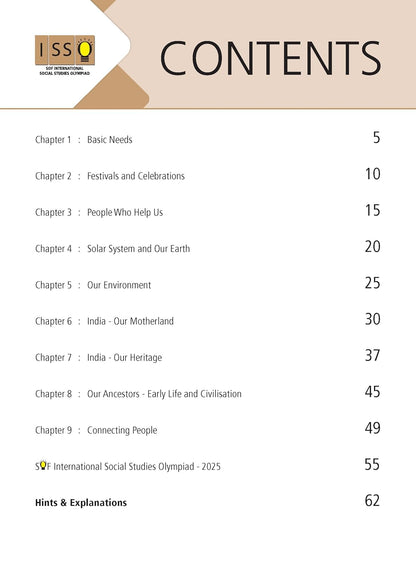 MTG International Social-Studies Olympiad (ISSO) Workbook Class 3 - Chapter-wise MCQs with Achievers Section - SOF Olympiad Books For 2026-27 Exam