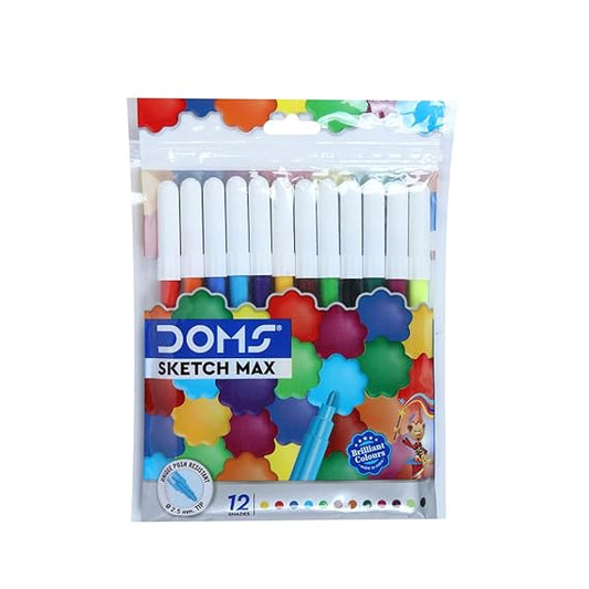 DOMS Sketch Max Non-Toxic Water Colour Sketch Pens (14 Assorted Shades x 1 Pack)