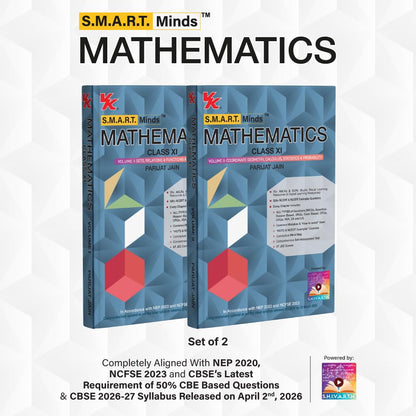 SMART Minds Mathematics Class 11 (Vol. 1 – 2) | CBSE 2026–27 | NCERT-Aligned Textbook with PYQs (Including 2025), Mind Maps, Competency-Based Practice & Audio-Visual Learning | By Parijat Jain