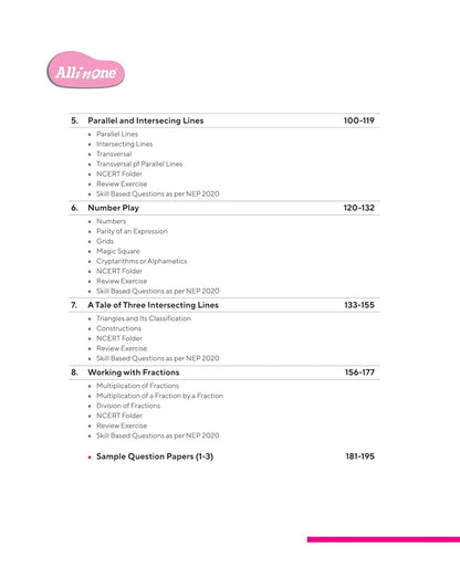 Arihant All in One Mathematics Class 7 for CBSE Exam 2025-26 | Latest NCERT-Based Book | Full Syllabus Coverage with Chapterwise Theory, Grammar, Writing, Practice & Sample Papers