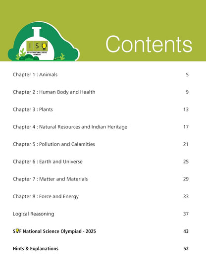 MTG International Science Olympiad (ISO) Workbook Class 5 - Chapter-wise MCQs, Quick Recap with Achievers Section - SOF Olympiad Books For 2026-27 Exam