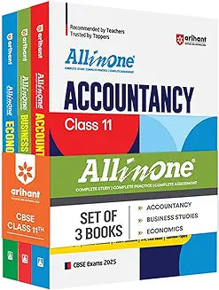 ARIHANT ALL IN ONE COMBO - ACCOUNTANCY, BUSINESS STUDIES, ECONOMICS FOR CLASS 11 (SET OF 3 BOOKS)