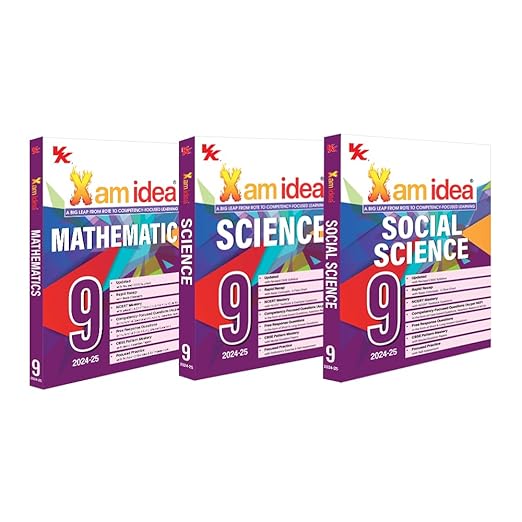 Xam idea Bundle Set of 3 (Science, Social Science & Mathematics) Class 9 Book | CBSE | Chapterwise Question Bank | Based on Revised CBSE Syllabus | NCERT Questions Include | 2024-25 Exam