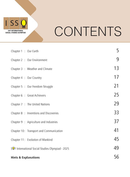 MTG International Social-Studies Olympiad (ISSO) Workbook Class 5 - Chapter-wise MCQs with Achievers Section - SOF Olympiad Books For 2026-27 Exam