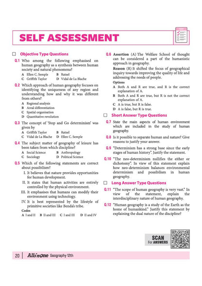 Arihant All in One Geography Class 12 for CBSE Exam 2026-27 | NCERT Based Complete Theory, Practice Exercises, CBQs, A-R, Sample Papers & Mind Maps | Revised Edition as per Latest Syllabus