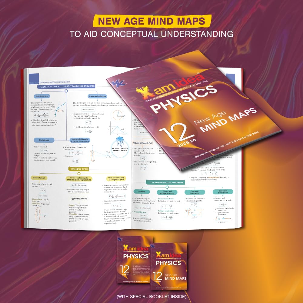 Xam idea Class 12 Physics (2025–26) | CBSE Exam Ready | Mind Maps, Practice Papers & NCERT Solutions | NEP 2020 & NCFSE 2023 Aligned