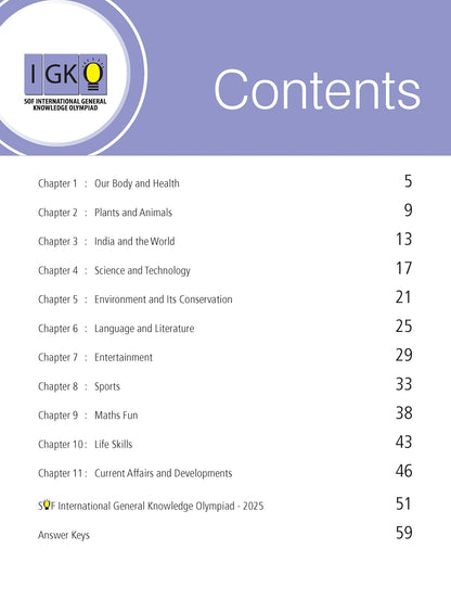 MTG International General Knowledge Olympiad (IGKO) Workbook Class 5 - Chapter-wise MCQs with Achievers Section - SOF Olympiad Books For 2026-27 Exam