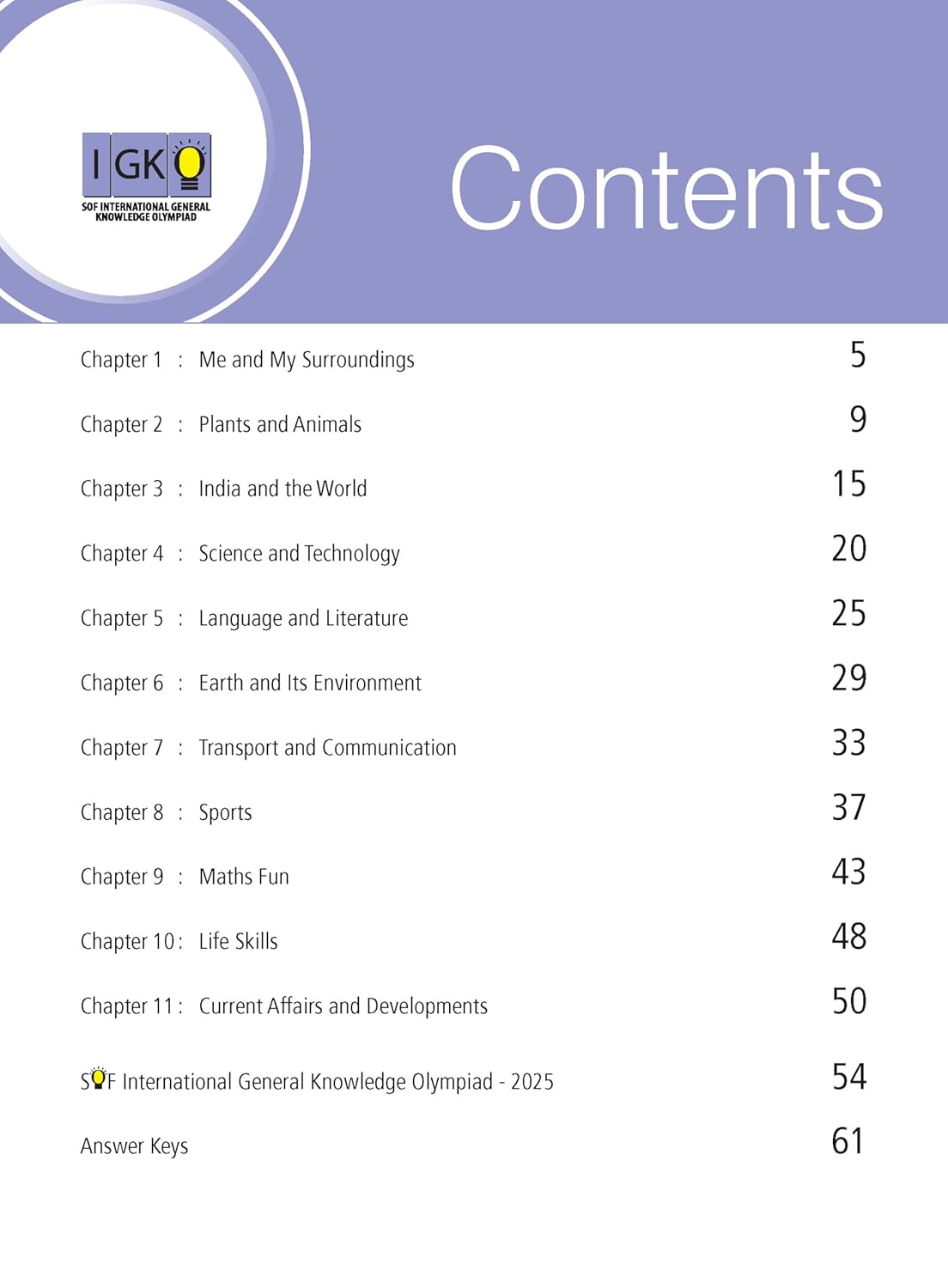 MTG International General Knowledge Olympiad (IGKO) Workbook Class 3 - Chapter-wise MCQs with Achievers Section - SOF Olympiad Books For 2026-27 Exam