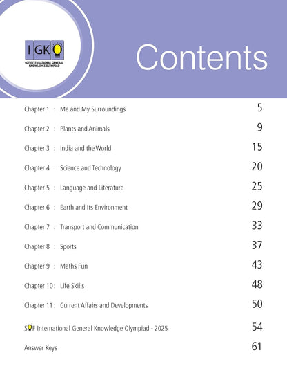 MTG International General Knowledge Olympiad (IGKO) Workbook Class 3 - Chapter-wise MCQs with Achievers Section - SOF Olympiad Books For 2026-27 Exam