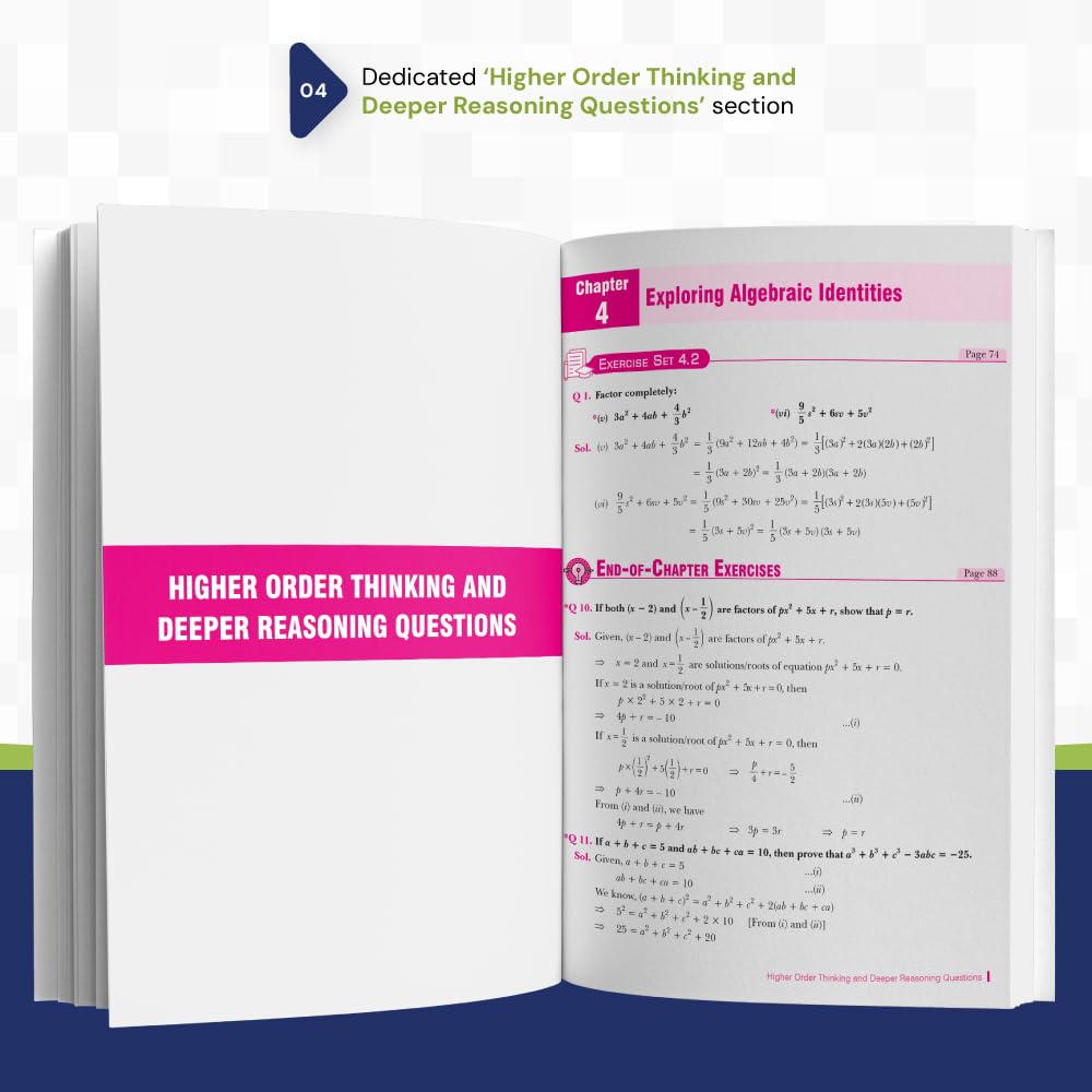 Xam idea NCERT Solutions Mathematics Class 9 (Ganita Manjari Part-1) | CBSE 2026-27 | Solved ‘Think and Reflect’ & ‘Think, Draw and Infer’ Questions | ... Exercise Sets & End-of-Chapter Exercises