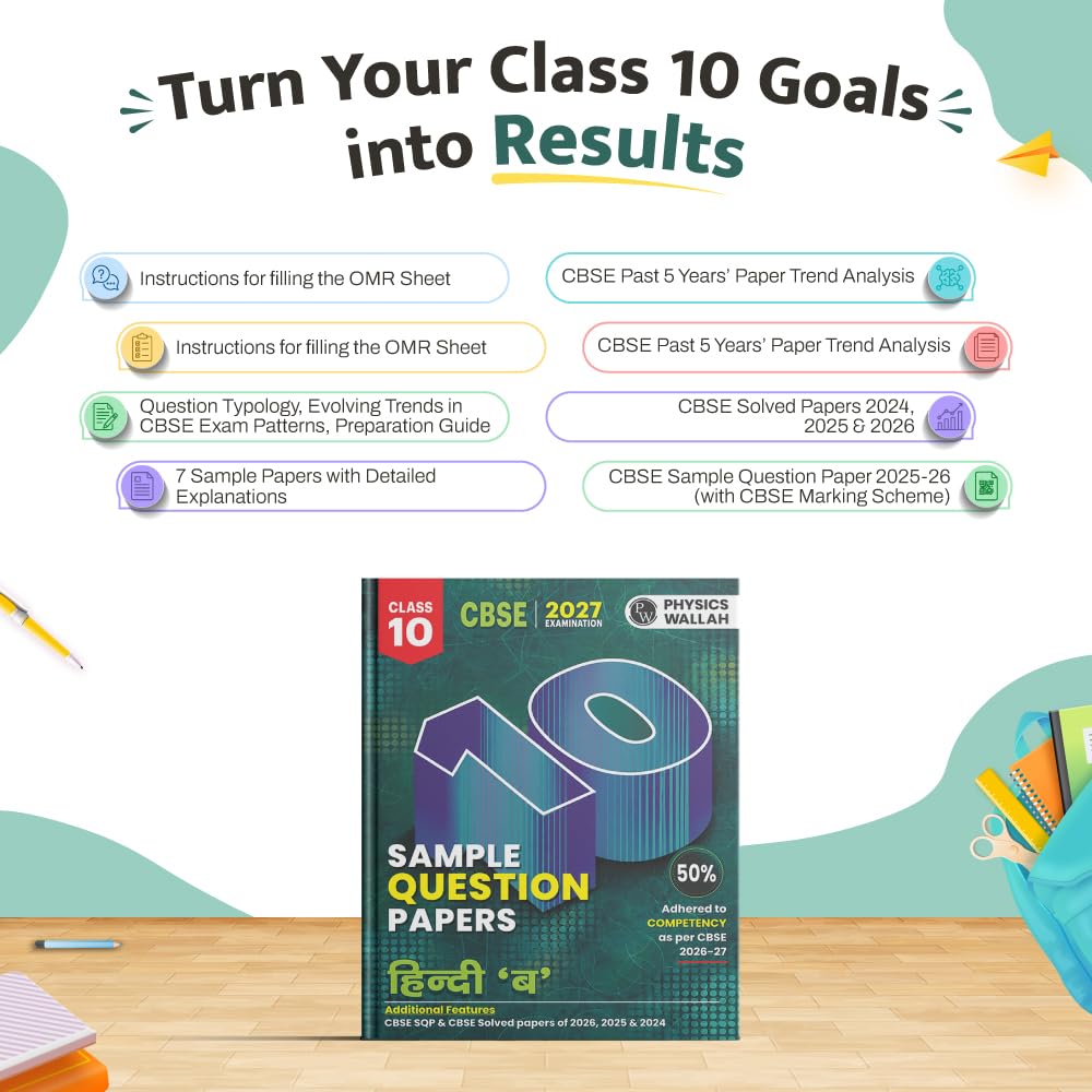 PW CBSE 10 Sample Question Papers Class 10 Hindi B For 2027 Board Exam (New Pattern) | CBSE SQP, 2025 & 2026 Solved Papers
