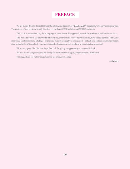 Together with CBSE Question Bank Class 12 Geography for 2025-26 Exam (Chapterwise & Topicwise)