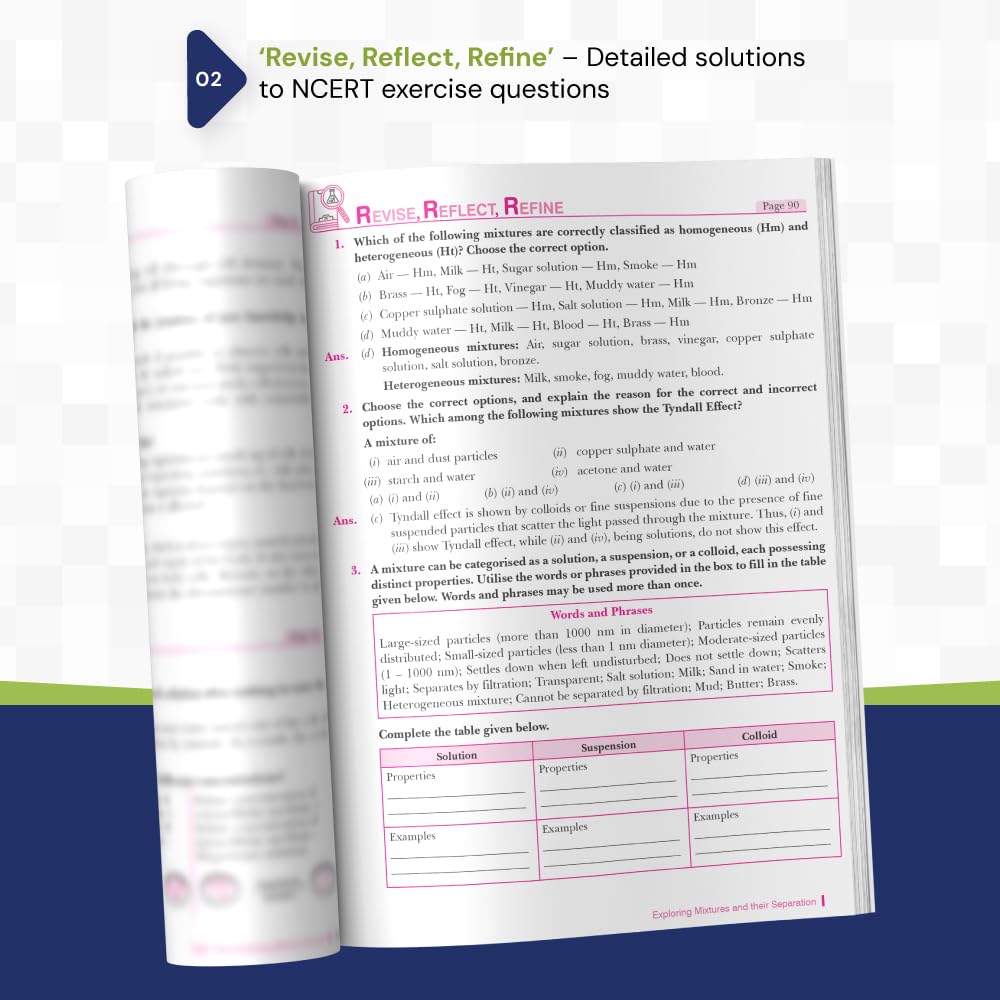 Xam idea NCERT Solutions Science Class 9 (Exploration) – CBSE 2026-27 | Solved Intext Questions & Exercise – Pause & Ponder, Think it over, What if, Revise Reflect Refine | Activities