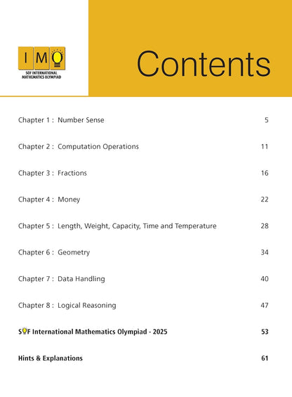 MTG International Mathematics Olympiad (IMO) Workbook Class 3 - Chapter-wise MCQs with Achievers Section - SOF Olympiad Books For 2026-27 Exam