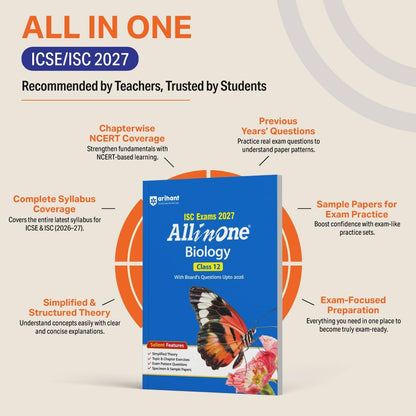 Arihant ISC All in One Physics Class 12 Exam 2027 | Complete Study Guide with Internal Assessment | Theory, Chapter Exercises, Sample Papers & Exam Questions