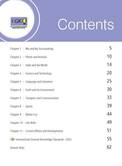 MTG International General Knowledge Olympiad (IGKO) Workbook Class 2 - Chapter-wise MCQs with Achievers Section - SOF Olympiad Books For 2026-27 Exam