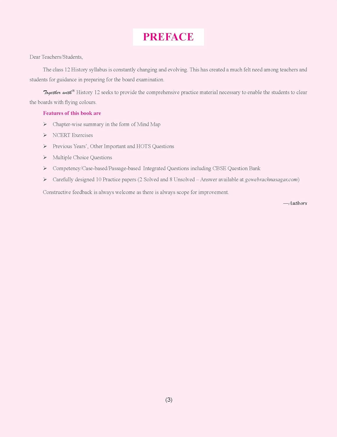 Together with CBSE Question Bank Class 12 History for 2025-26 Exam (Chapterwise & Topicwise)
