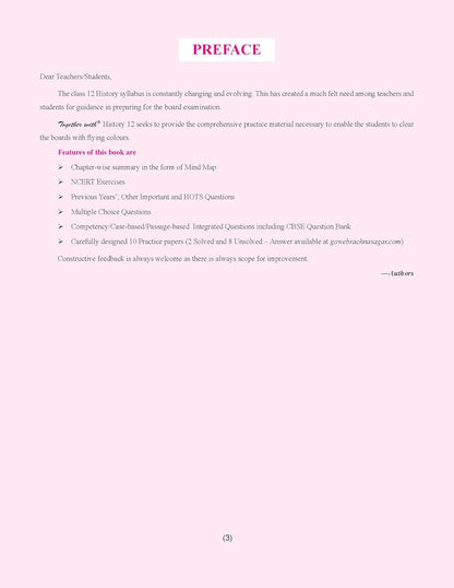 Together with CBSE Question Bank Class 12 History for 2025-26 Exam (Chapterwise & Topicwise)