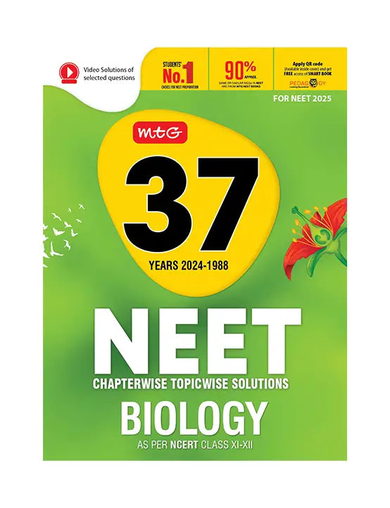 MTG – 37 Years NEET Biology PYP with Chapterwise Topicwise Solutions for NEET