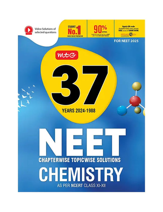 MTG – 37 Years NEET Chemistry PYP with Chapterwise Topicwise Solutions for NEET