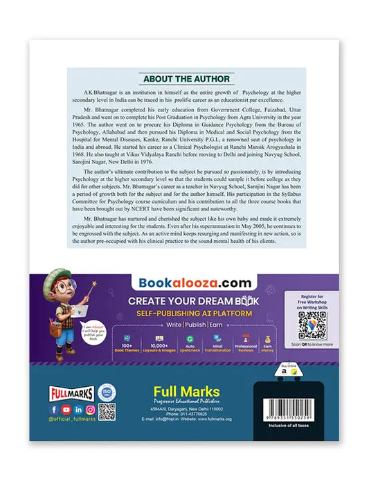 Full Marks PSYCHOLOGY CBSE Support Book Class 12 | NCERT Solutions | Question Bank | Reference Books | Help Books | Chapterwise Solutions | NCERT Textual Questions | Study Material | Practice Material