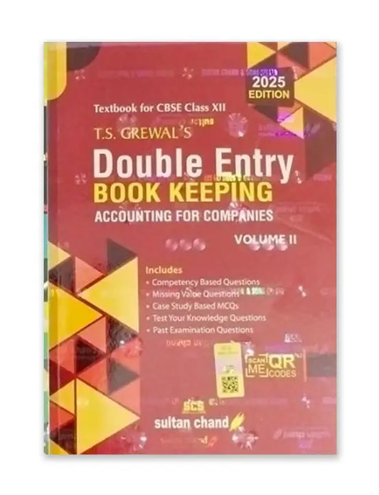 T.S. Grewal Double Entry Book Keeping (Vol.2) Accounting For Companies Textbook for CBSE Class 12 (2025-26 Examination) | ts grewal