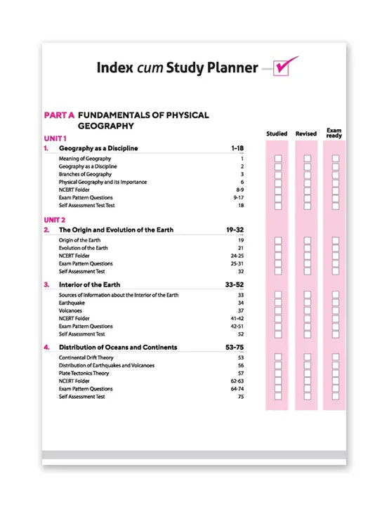 Arihant – Geography, All In One Textbook | Based on NCERT & Other Important Questions | Sample Question Papers | Including Mind Maps & Practical Work | for Class for 11