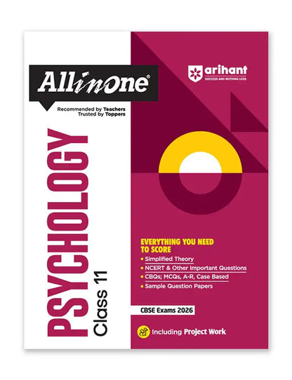 Arihant – Psychology, All In One Textbook | NCERT Questions & Other Important Questions, Sample Question Papers | Including Project Work | for Class for 11