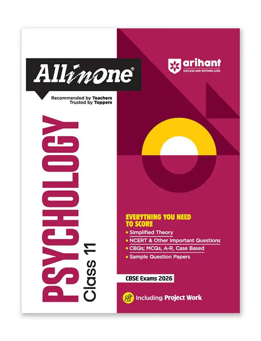 Arihant – Psychology, All In One Textbook | NCERT Questions & Other Important Questions, Sample Question Papers | Including Project Work | for Class for 11
