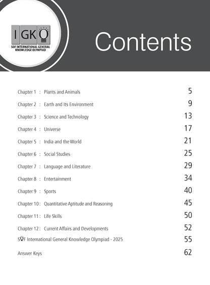 MTG International General Knowledge Olympiad (IGKO) Workbook Class 8 - Chapter-wise MCQs with Achievers Section - SOF Olympiad Books For 2026-27 Exam
