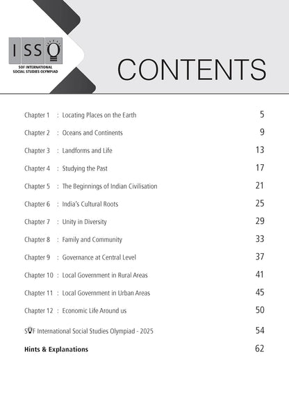 MTG International Social-Studies Olympiad (ISSO) Workbook Class 6 - Chapter-wise MCQs with Achievers Section - SOF Olympiad Books For 2026-27 Exam