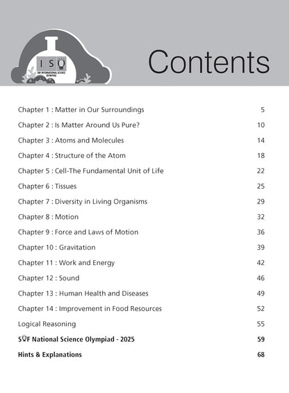MTG International Science Olympiad (ISO) Workbook Class 9 - Chapter-wise MCQs, Quick Recap with Achievers Section - SOF Olympiad Books For 2026-27 Exam