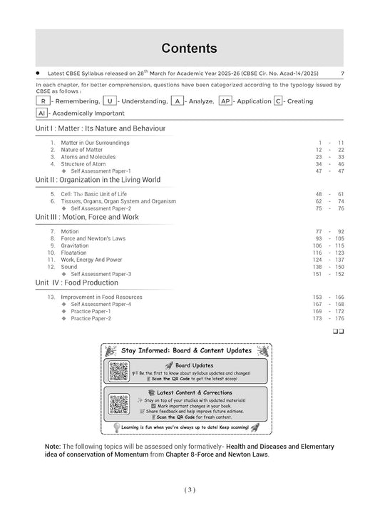 Oswaal CBSE Question Bank Class 9 Science For 2026 Exam