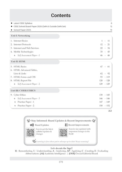 Oswaal CBSE Class 10 Computer Applications Question Bank | Chapter & Topic-wise Solved Papers (2017–2026) | Based on Latest Syllabus (April 2026) | Includes 2026 Papers | For 2027 Exam