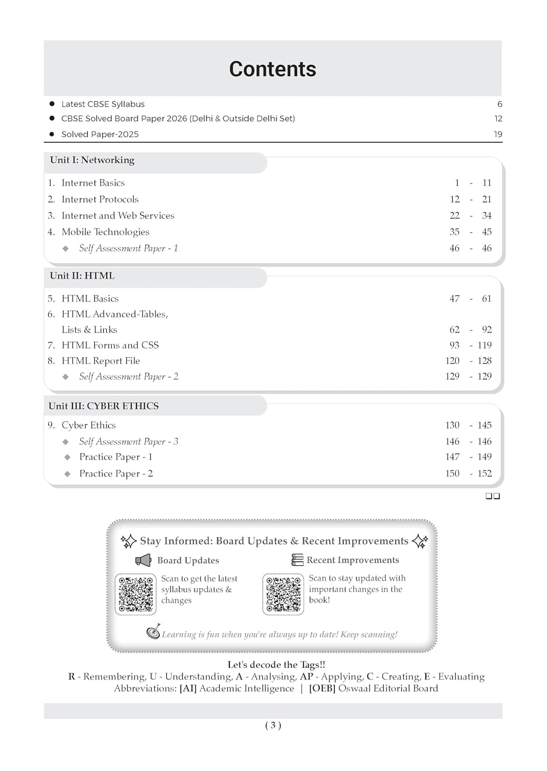 Oswaal CBSE Class 10 Computer Applications Question Bank | Chapter & Topic-wise Solved Papers (2017–2026) | Based on Latest Syllabus (April 2026) | Includes 2026 Papers | For 2027 Exam