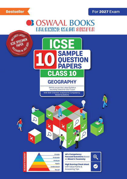 Oswaal ICSE | 10 Sample Question Papers | Class 10 | Geography (For 2027 Exam) | Includes–Board Paper 2026 & Specimen 2027 | With On Tips Notes, Mind Maps & Oswaal AI