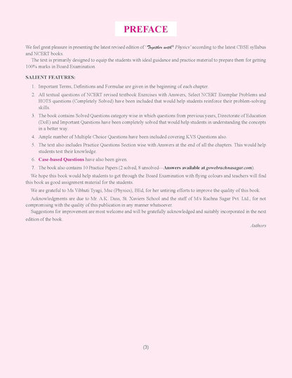 Together with CBSE Question Bank Class 12 Physics for 2025-26 Exam (Chapterwise & Topicwise)