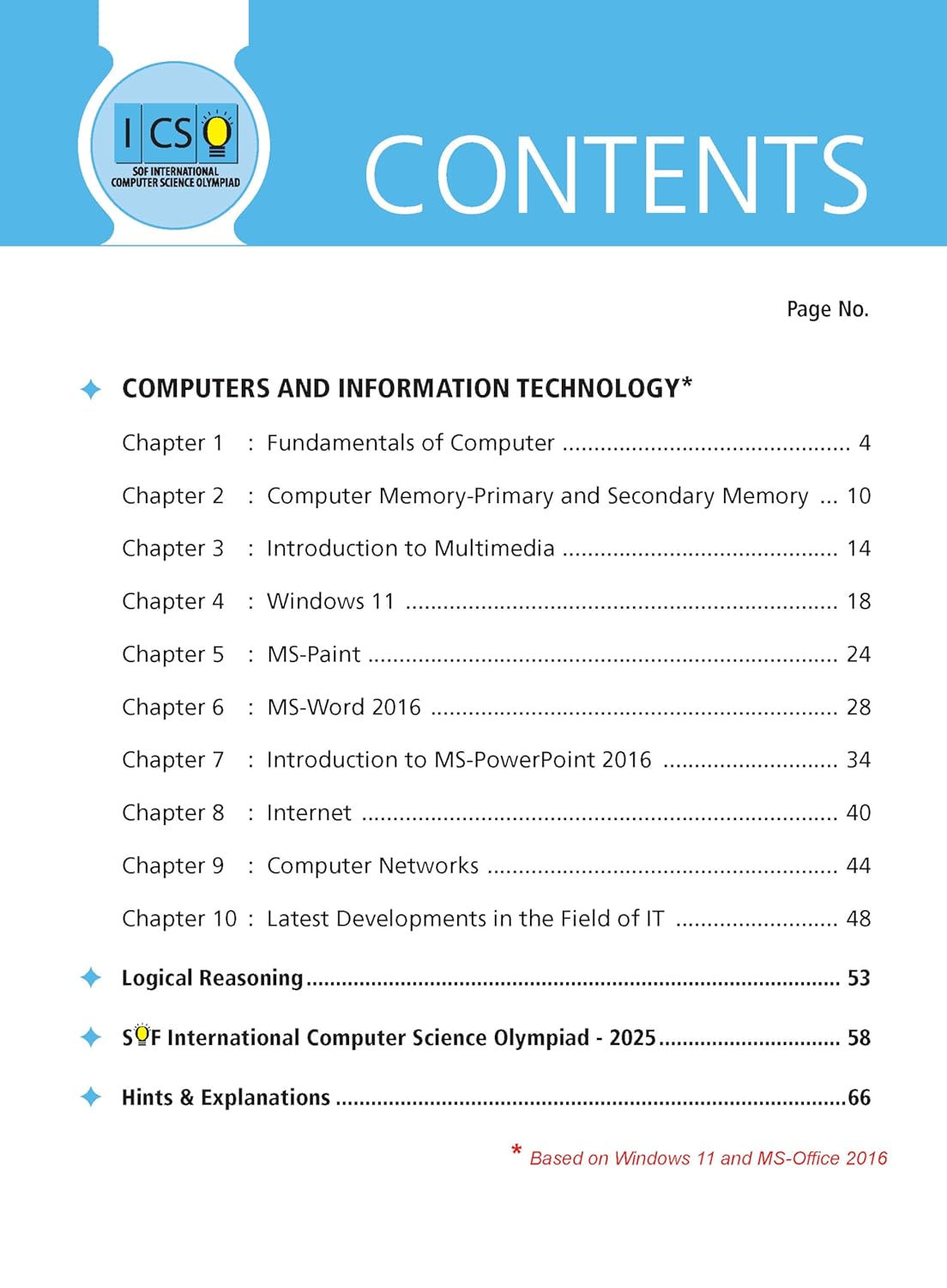 MTG International Computer Science Olympiad (ICSO) Workbook Class 5 - Chapter-wise MCQs, Quick Recap with Achievers Section - SOF Olympiad Books For 2026-27 Exam
