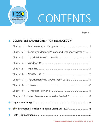 MTG International Computer Science Olympiad (ICSO) Workbook Class 5 - Chapter-wise MCQs, Quick Recap with Achievers Section - SOF Olympiad Books For 2026-27 Exam