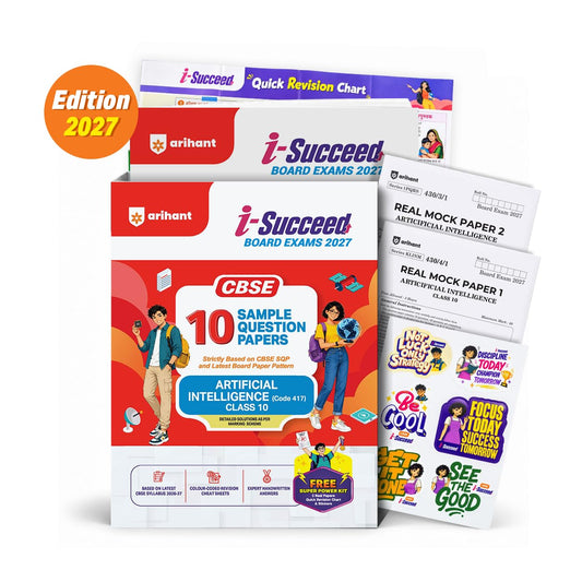 Arihant i-Succeed CBSE Sample Papers 2027 Class 10 Artificial Intelligence (Code 417) | 10 Sample Question Papers | Colour-Coded Revision Cheat Sheets, Based on Libre Office | Free Super Power Kit