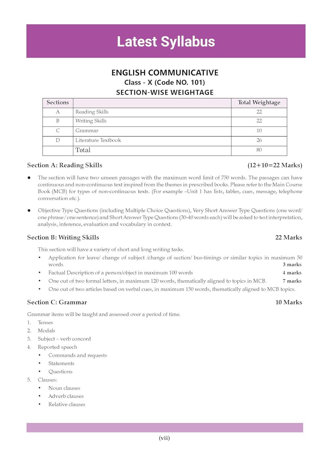 Oswaal CBSE Class 10 English Communicative Question Bank | Chapter & Topic-wise Solved Papers (2017–2026) | Based on Latest Syllabus (April 2026) | Includes 2026 Papers | For 2027 Exam