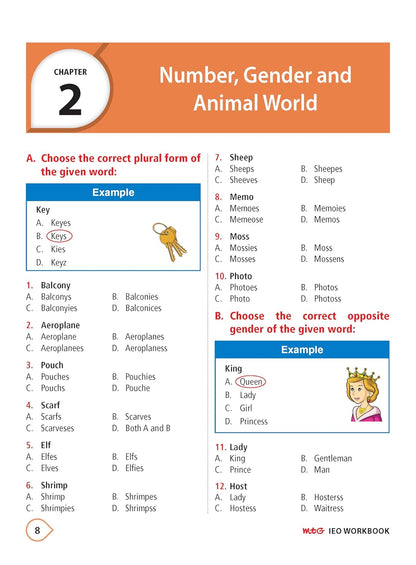 MTG International English Olympiad (IEO) Workbook Class 2 - Chapter-wise MCQs with Achievers Section - SOF Olympiad Books For 2026-27 Exam